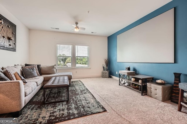 2543 Oakbourne Ln Unit 14, Smyrna, GA 30080 - cinema with carpet, a ceiling fan, and baseboards