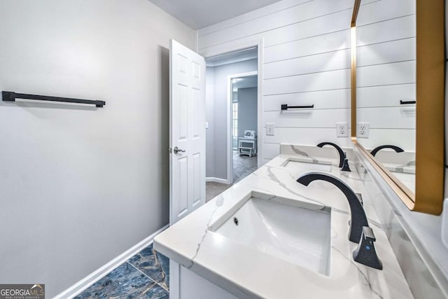 1325 Starboard Way, Cumming, GA 30041 - bathroom featuring double vanity and baseboards