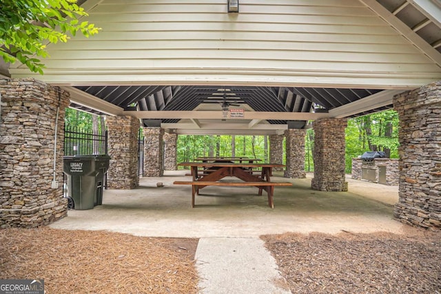 1325 Starboard Way, Cumming, GA 30041 - view of property's community featuring a gazebo, area for grilling, and a patio