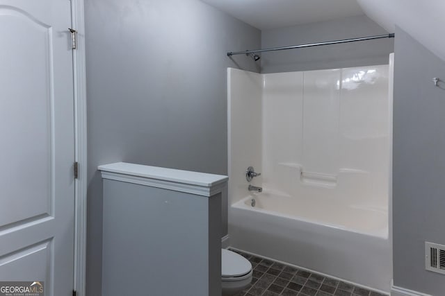 515 Edgewood Dr, Athens, GA 30606 - bathroom with toilet, washtub / shower combination, and tile patterned floors