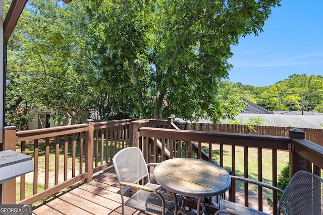 73 Fair St, Newnan, GA 30263 - view of wooden deck