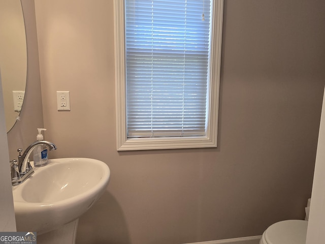 1356 Woodbrier, Sautee Nacoochee, GA 30571 - bathroom with a sink, toilet, and baseboards
