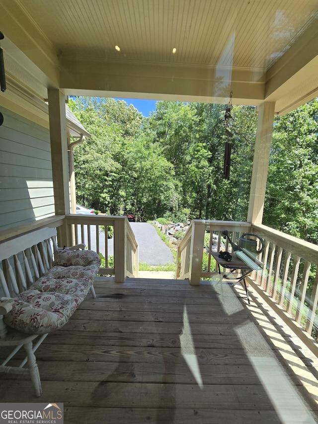 1356 Woodbrier, Sautee Nacoochee, GA 30571 - wooden deck with view of wooded area