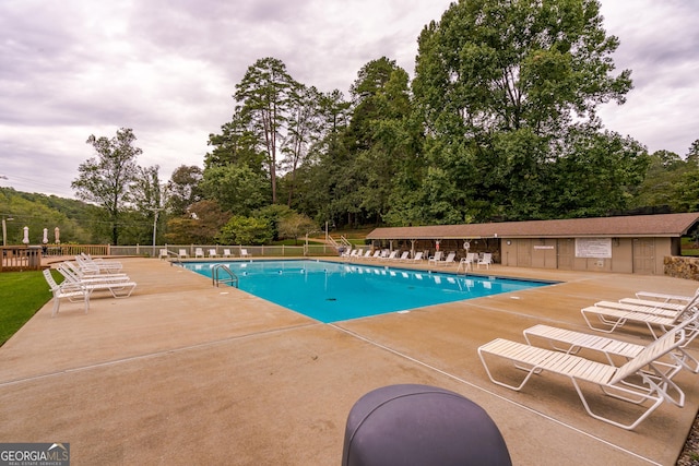 1356 Woodbrier, Sautee Nacoochee, GA 30571 - community pool featuring a patio and view of scattered trees