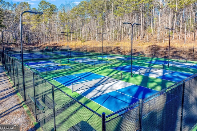 1356 Woodbrier, Sautee Nacoochee, GA 30571 - view of sport court featuring a tennis court and a view of trees