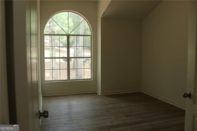 4220 Glad Morning Dr, College Park, GA 30349 - spare room with healthy amount of natural light, wood finished floors, and baseboards