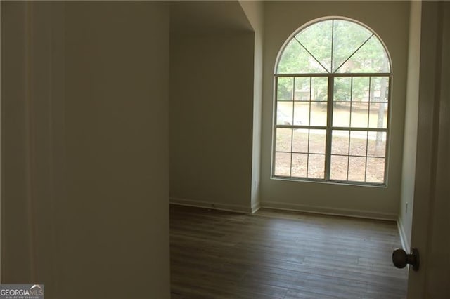 4220 Glad Morning Dr, College Park, GA 30349 - spare room with plenty of natural light, dark wood finished floors, and baseboards