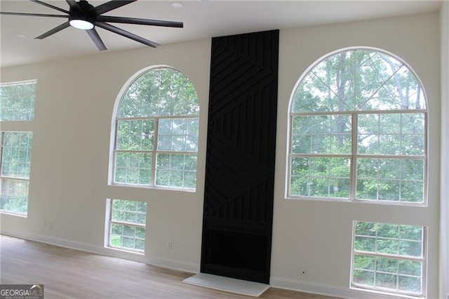 4220 Glad Morning Dr, College Park, GA 30349 - foyer entrance with baseboards, wood finished floors, and healthy amount of natural light