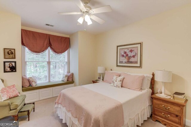901 Providence Ln, Monroe, GA 30656 - bedroom featuring light carpet and ceiling fan