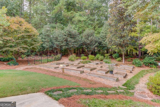 901 Providence Ln, Monroe, GA 30656 - view of green lawn with a garden