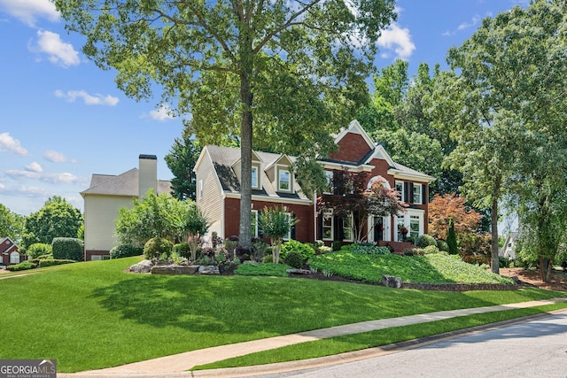 750 Highview Ct, Woodstock, GA 30189 - view of front facade with a front lawn