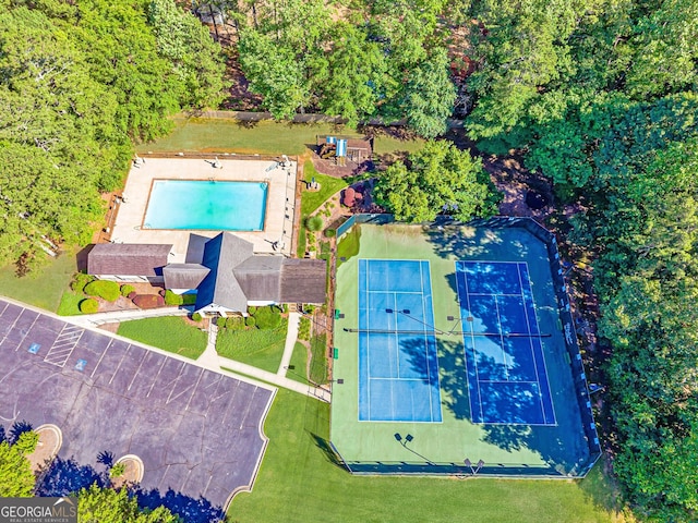 435 Flowering Trl, Grayson, GA 30017 - aerial view of a pool area