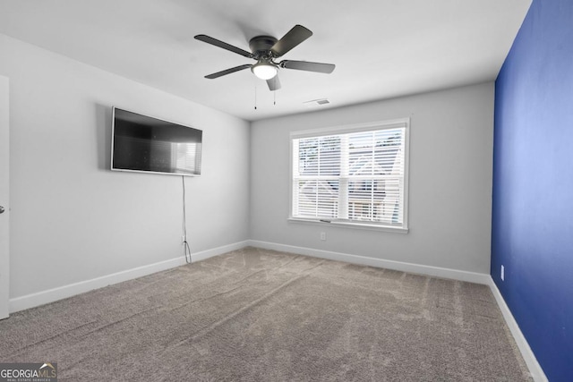 55 Clubhouse Way, Acworth, GA 30101 - spare room with carpet flooring and a ceiling fan