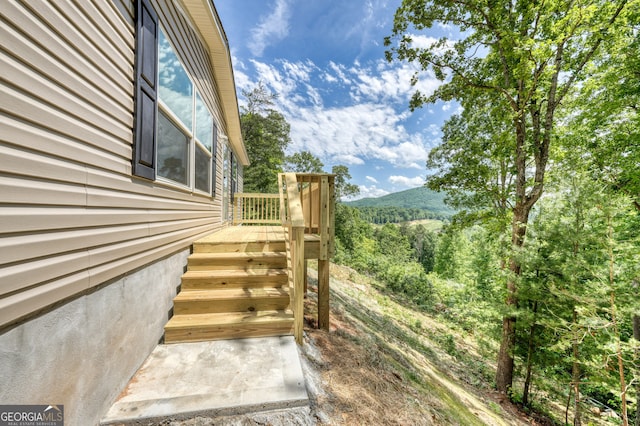 64 Town View Cir, Blairsville, GA 30512 - stairway with a mountain view