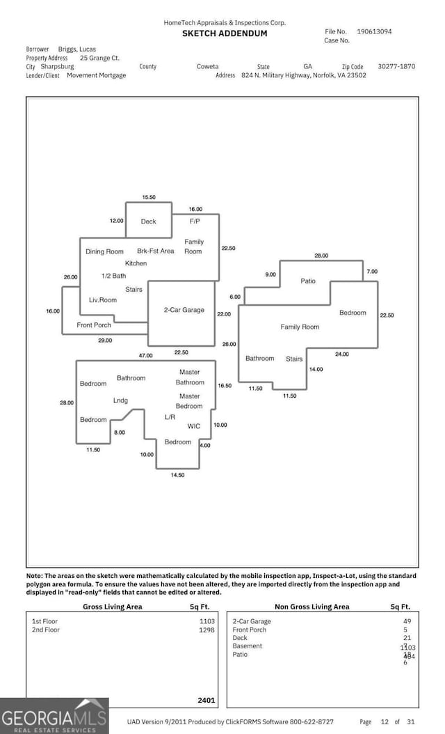 25 Grange Ct, Sharpsburg, GA 30277 - view of property floor plan