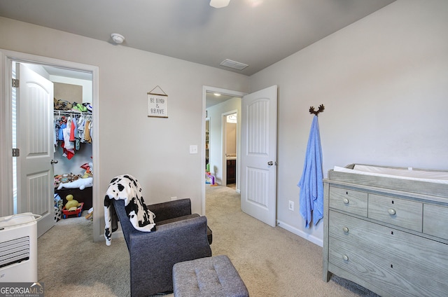 79 Mercer Ln, Cartersville, GA 30120 - bedroom with light carpet, baseboards, and a closet