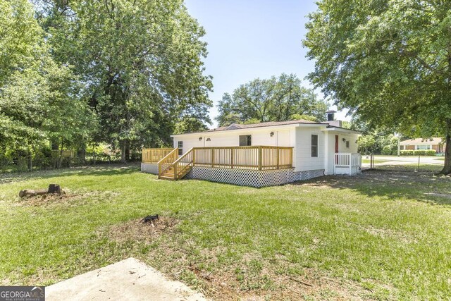 108 Holly St, Warner Robins, GA 31093 - view of yard with a deck