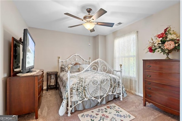 1070 Cureton Dr, Austell, GA 30106 - bedroom featuring carpet and ceiling fan