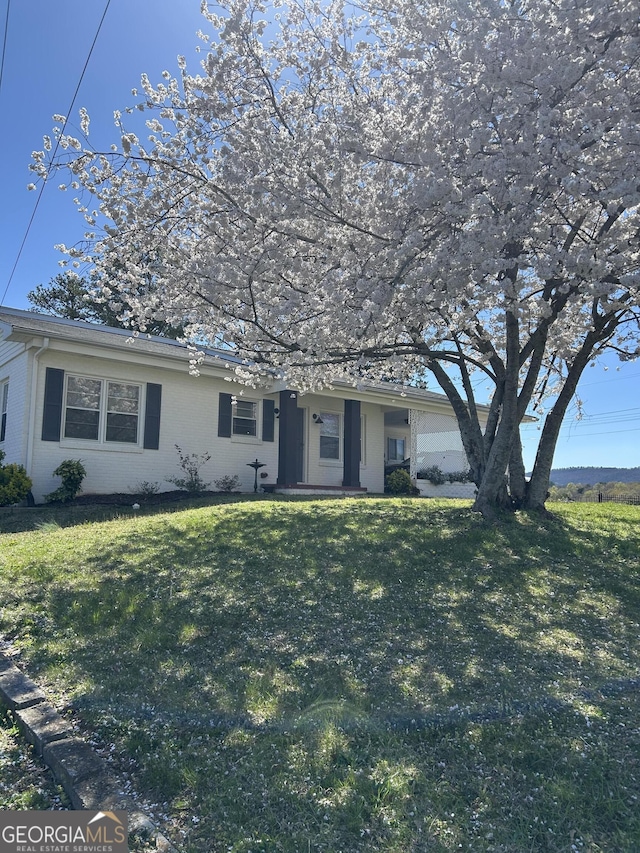 815 W Crawford St, Dalton, GA 30720 - view of front of property with a front lawn and brick siding