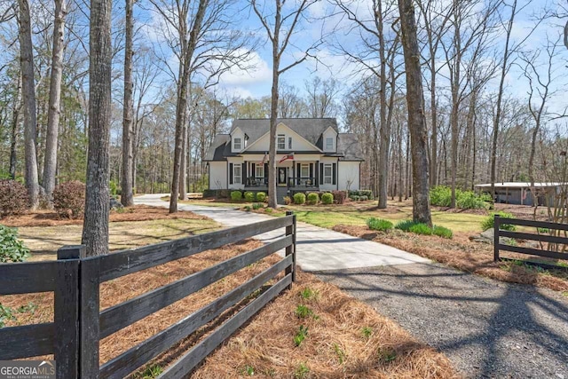595 S Antioch Rd, Mcdonough, GA 30252 - cape cod home with covered porch and driveway