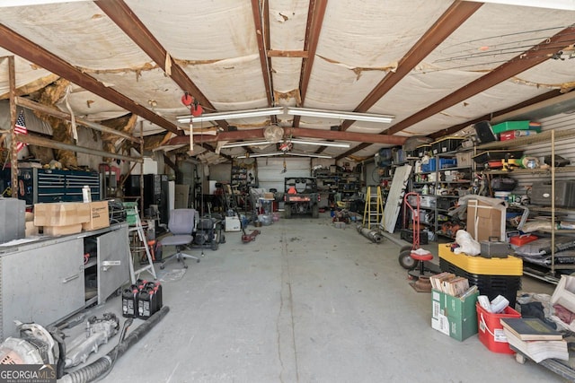 595 S Antioch Rd, Mcdonough, GA 30252 - garage with a workshop area