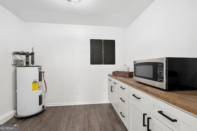 9 Wimbledon Ct, Statesboro, GA 30458 - unfurnished office with electric water heater, dark wood-style floors, electric panel, and baseboards