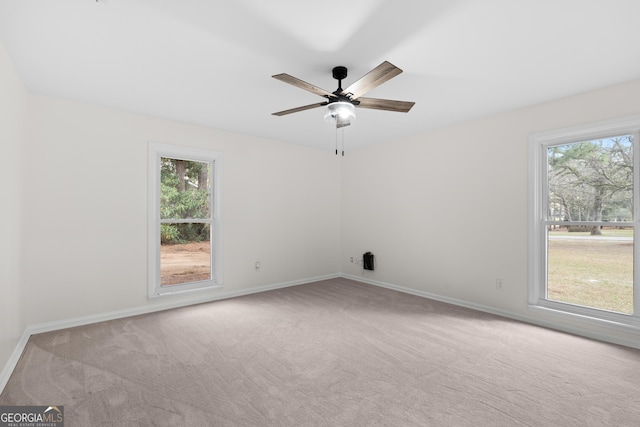 9 Wimbledon Ct, Statesboro, GA 30458 - spare room featuring carpet, a ceiling fan, and baseboards