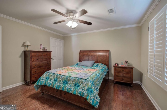 150 Old Mill Rd Unit 331, Cartersville, GA 30120 - bedroom with wood finished floors, crown molding, baseboards, and a ceiling fan