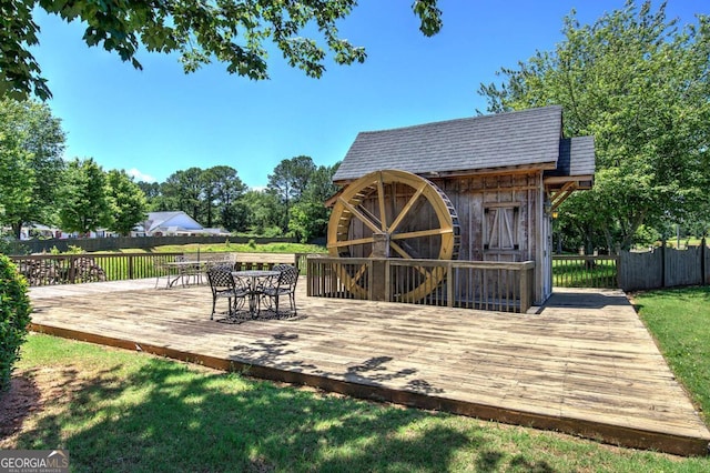 150 Old Mill Rd Unit 331, Cartersville, GA 30120 - view of patio / terrace with outdoor dining area and a wooden deck