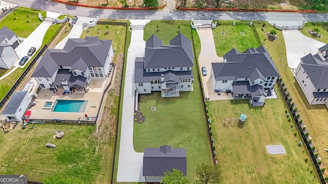 2631 Sardis Way, Buford, GA 30519 - aerial perspective of suburban area featuring a pool area