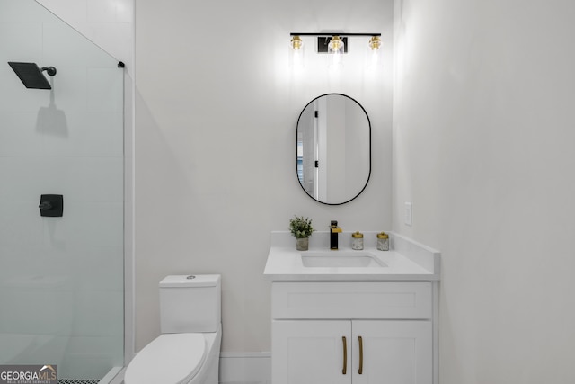 2631 Sardis Way, Buford, GA 30519 - bathroom with vanity, toilet, and a tile shower