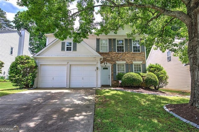 2908 Cottesford Way, Smyrna, GA 30080 - view of front of home with concrete driveway, a front lawn, and brick siding