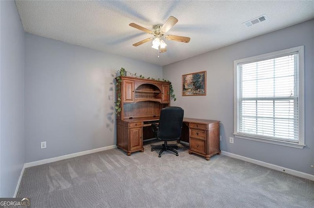 2908 Cottesford Way, Smyrna, GA 30080 - office space with a ceiling fan, light colored carpet, and baseboards