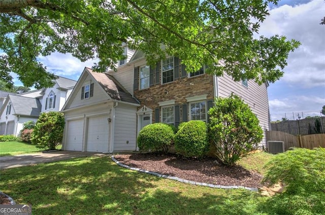2908 Cottesford Way, Smyrna, GA 30080 - view of front facade with driveway and central AC