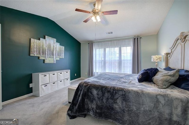 2908 Cottesford Way, Smyrna, GA 30080 - bedroom with lofted ceiling, carpet, baseboards, and a ceiling fan