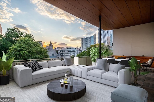 775 Juniper St NE Unit 405, Atlanta, GA 30308 - view of patio / terrace with an outdoor hangout area and a city view