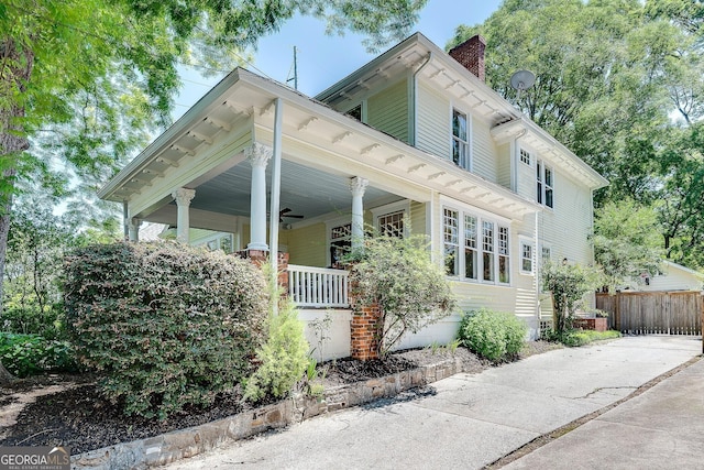 1157 Alta Ave NE, Atlanta, GA 30307 - view of front of property featuring covered porch and a chimney