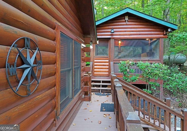 151 Hatchet Trl, Cherry Log, GA 30522 - view of wooden terrace