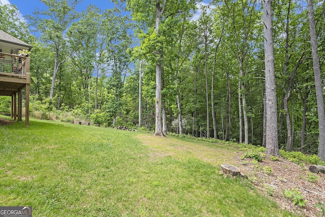 562 Yonah Lake Dr, Sautee Nacoochee, GA 30571 - view of grassy yard featuring a deck