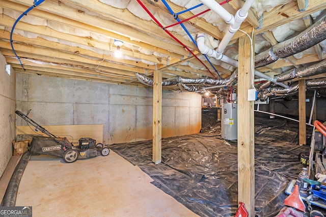 562 Yonah Lake Dr, Sautee Nacoochee, GA 30571 - unfinished below grade area featuring electric water heater