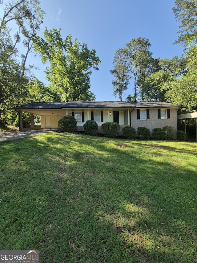 116 Cherokee Rdg, Athens, GA 30606 - ranch-style home with a carport and a front yard