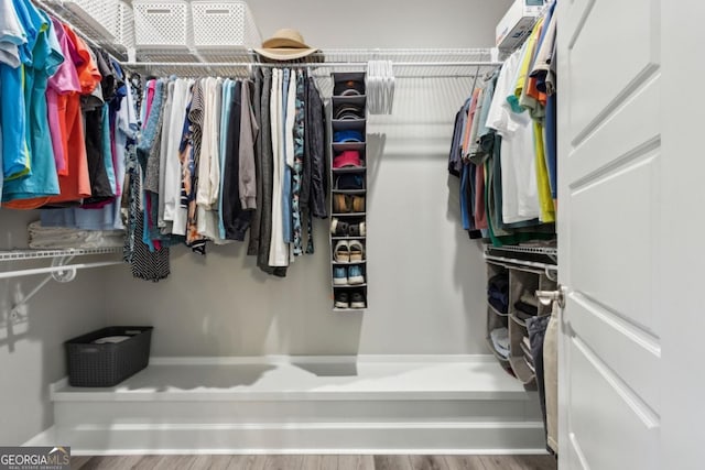 194 Pistachio Ln, Kingsland, GA 31548 - walk in closet with wood finished floors