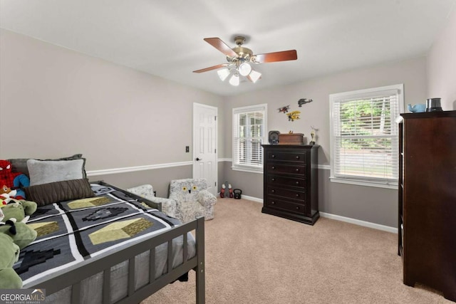 4223 N Mountain Rd NE, Marietta, GA 30066 - carpeted bedroom featuring baseboards and ceiling fan