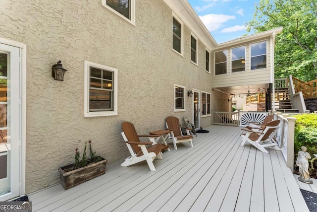 4223 N Mountain Rd NE, Marietta, GA 30066 - wooden deck featuring stairs
