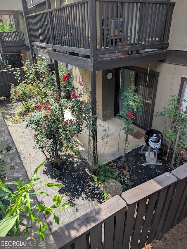 206 River Run, Atlanta, GA 30350 - doorway to property featuring a balcony