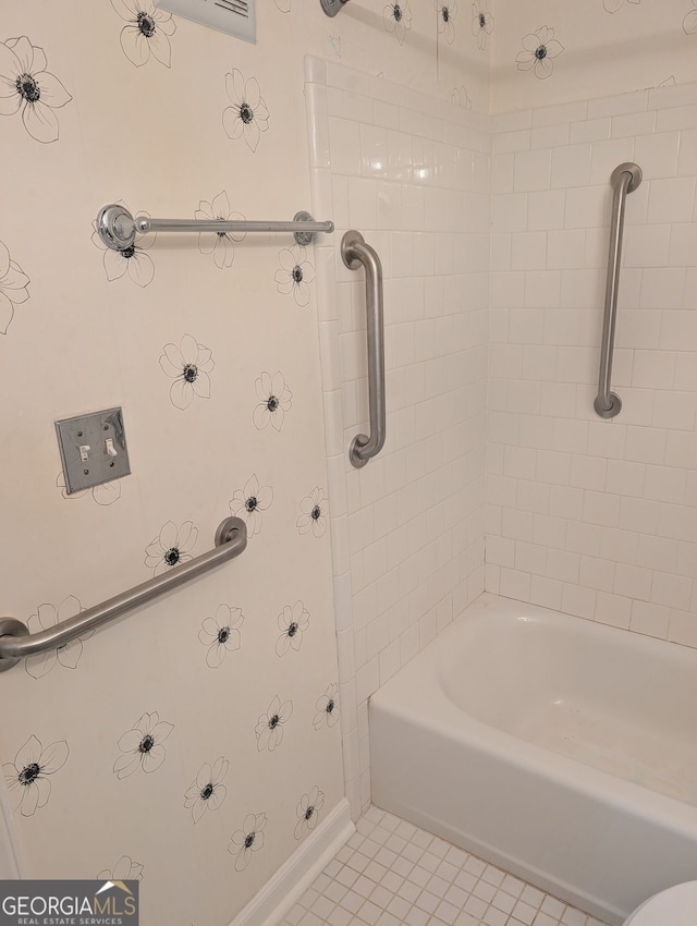 206 River Run, Atlanta, GA 30350 - full bathroom with tile patterned flooring,  shower combination, and baseboards