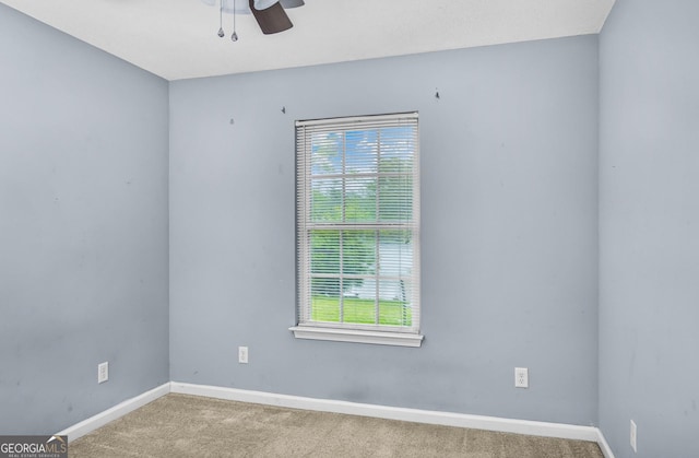 326 Daniel Trent Way, Kingsland, GA 31548 - carpeted empty room with a ceiling fan, healthy amount of natural light, and baseboards