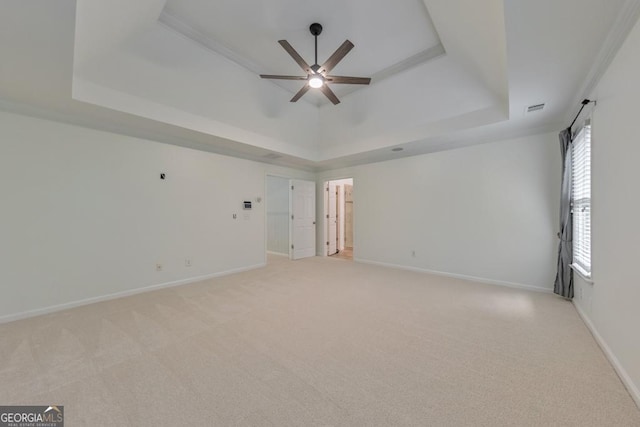 1575 Petal Pt NW, Kennesaw, GA 30152 - unfurnished room featuring a raised ceiling, a ceiling fan, light carpet, and baseboards