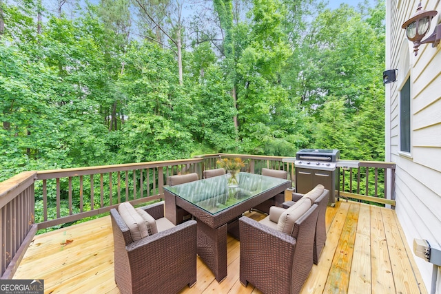 1575 Petal Pt NW, Kennesaw, GA 30152 - wooden deck featuring outdoor dining space and area for grilling