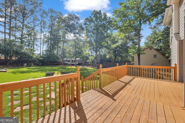 2151 Hamstead Ct, Suwanee, GA 30024 - view of wooden terrace